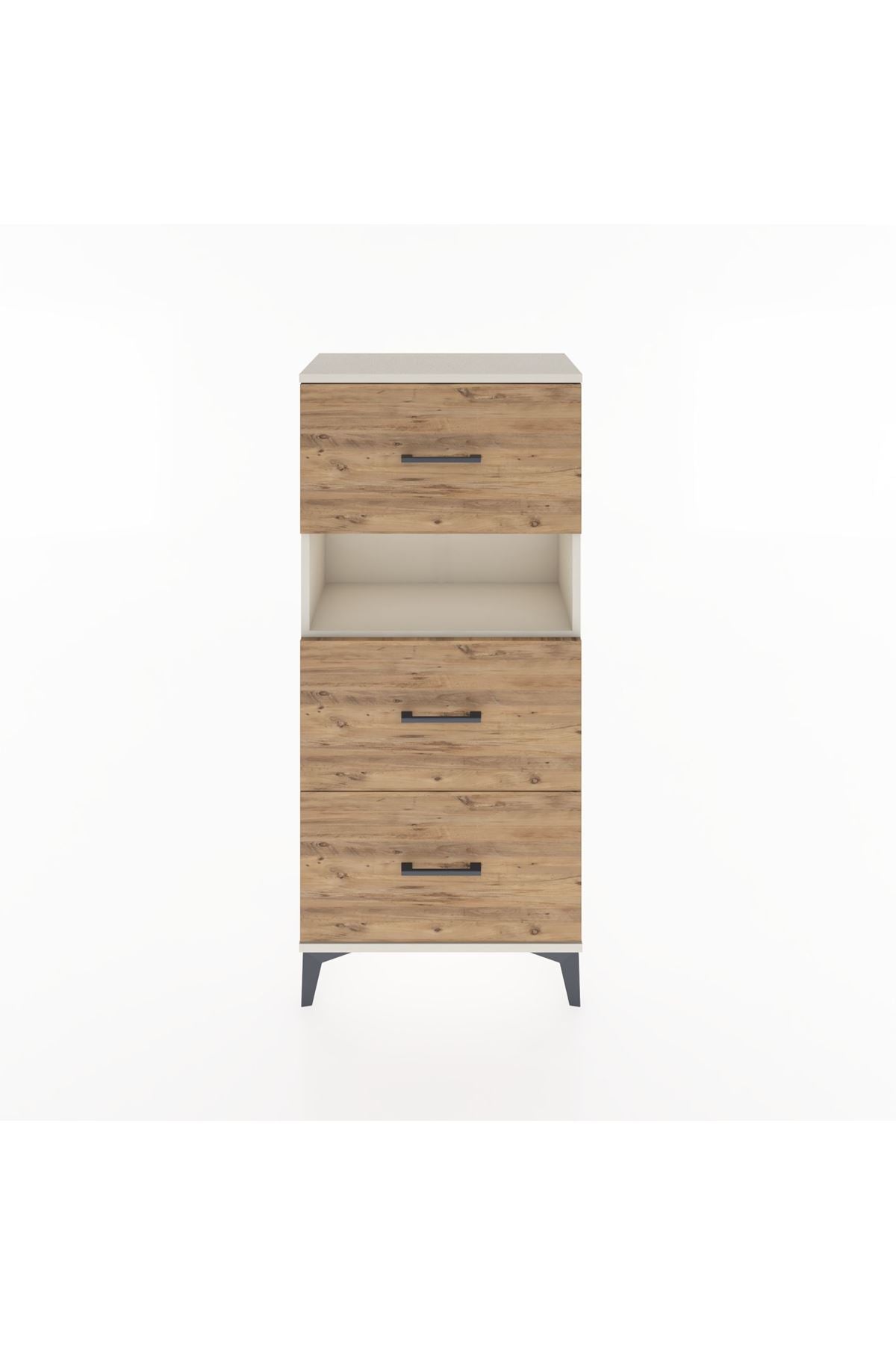 Hyperion Dolap Tek Raflı 3 Çekmeceli 60x44x134 - S50M039V3B