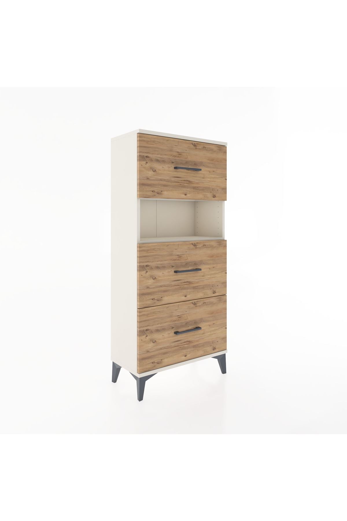 Hyperion Dolap Tek Raflı 3 Çekmeceli 60x44x134 - S50M039V3B