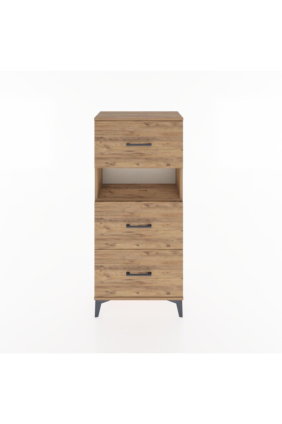 Hyperion Dolap Tek Raflı 3 Çekmeceli 60x44x134 - S50M039V9B