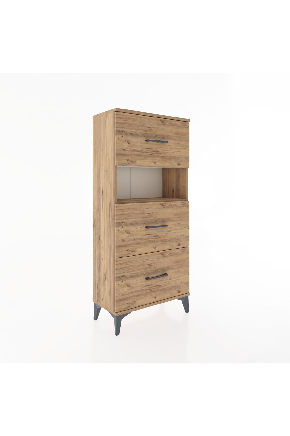 Hyperion Dolap Tek Raflı 3 Çekmeceli 60x44x134 - S50M039V9B