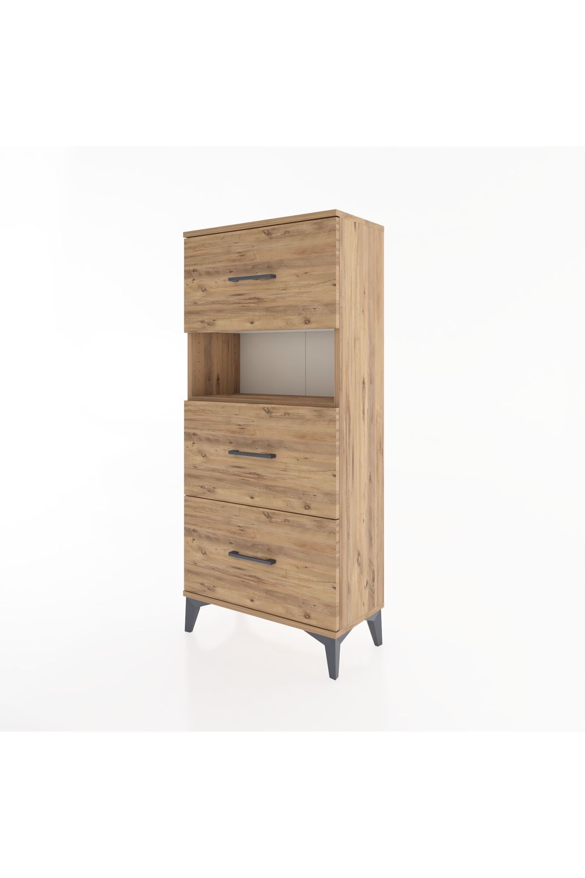 Hyperion Dolap Tek Raflı 3 Çekmeceli 60x44x134 - S50M039V9B