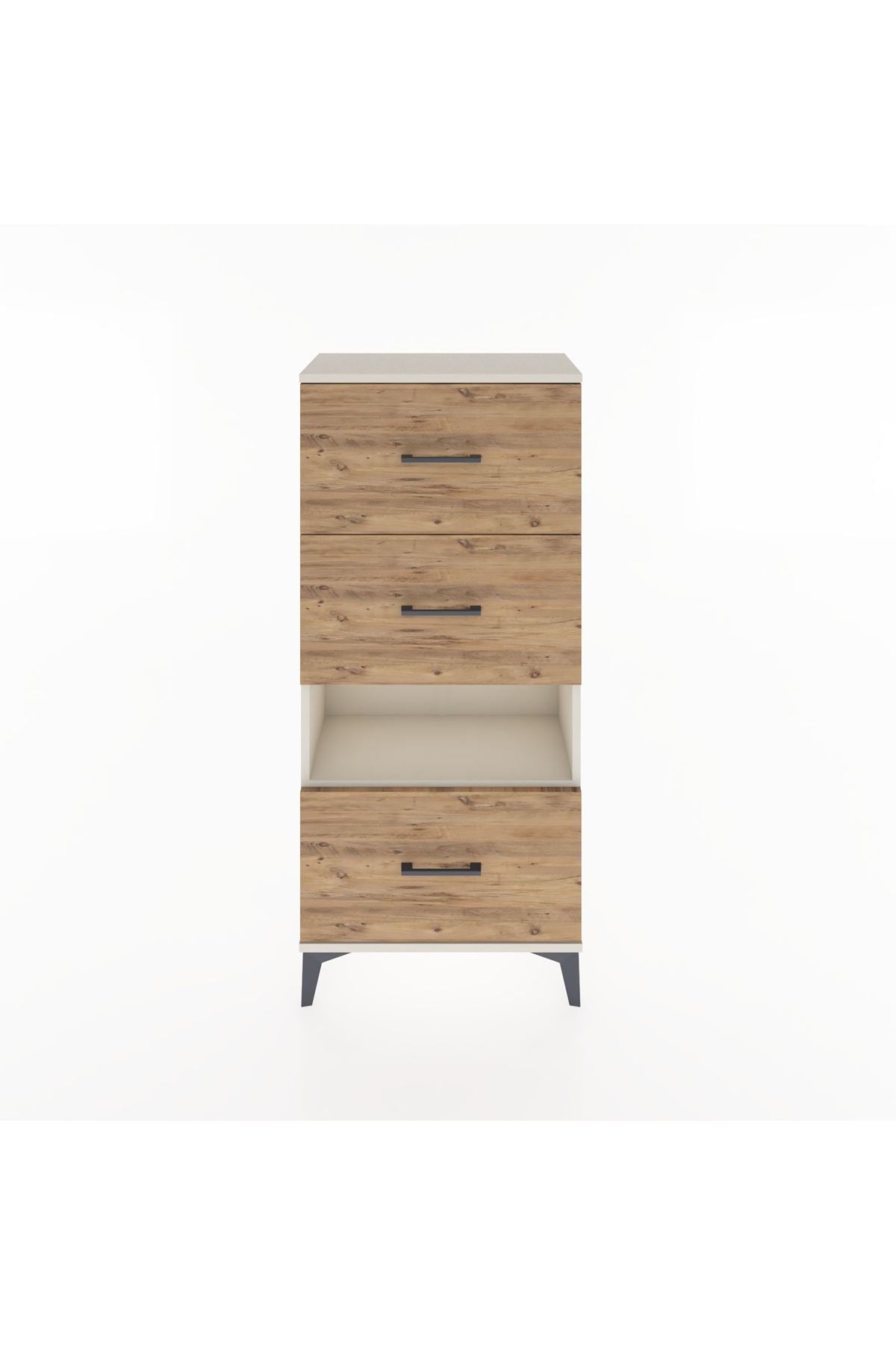Hyperion Dolap Tek Raflı 3 Çekmeceli 60x44x134 - S50M040V3B