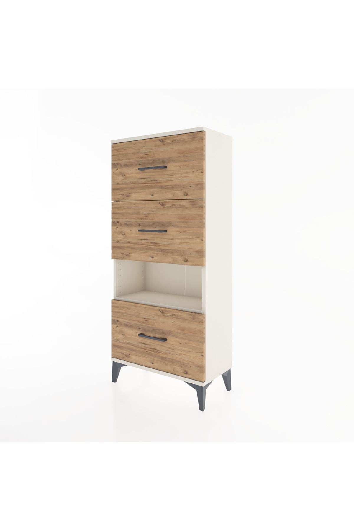 Hyperion Dolap Tek Raflı 3 Çekmeceli 60x44x134 - S50M040V3B