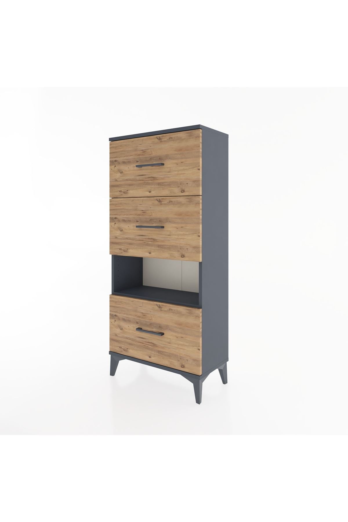 Hyperion Dolap Tek Raflı 3 Çekmeceli 60x44x134 - S50M040V6B
