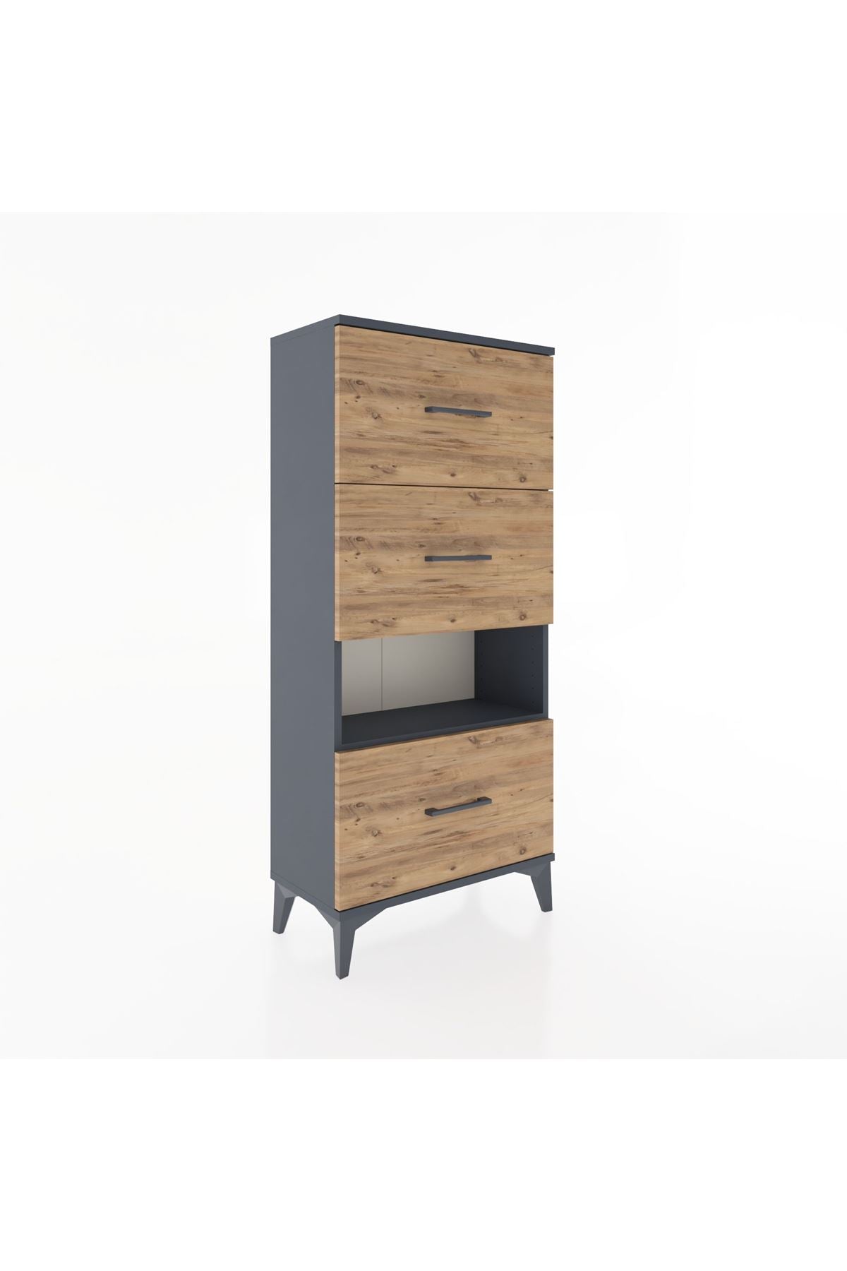 Hyperion Dolap Tek Raflı 3 Çekmeceli 60x44x134 - S50M040V6B