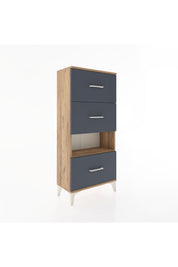 Hyperion Dolap Tek Raflı 3 Çekmeceli 60x44x134 - S50M040V8B