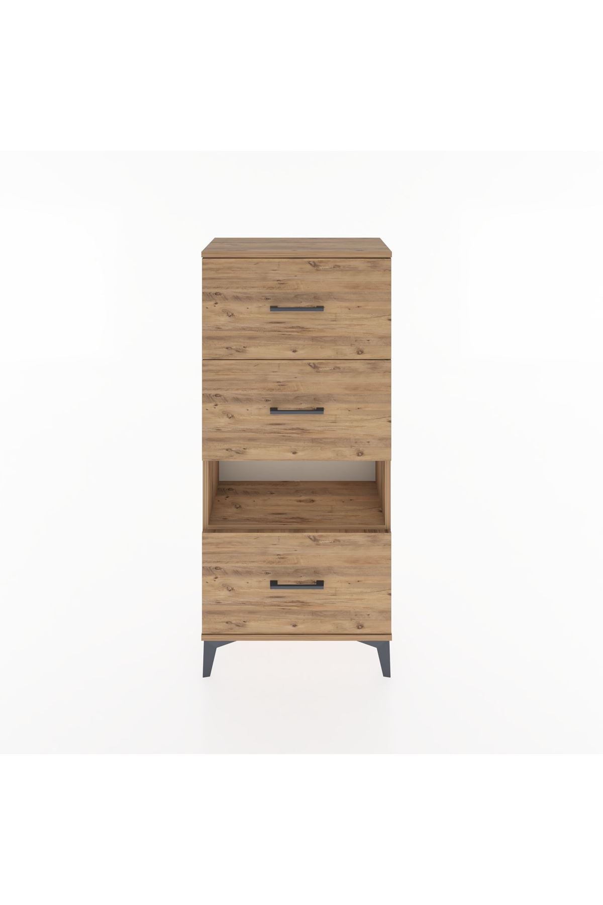 Hyperion Dolap Tek Raflı 3 Çekmeceli 60x44x134 - S50M040V9B