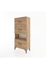 Hyperion Dolap Tek Raflı 3 Çekmeceli 60x44x134 - S50M040V9B