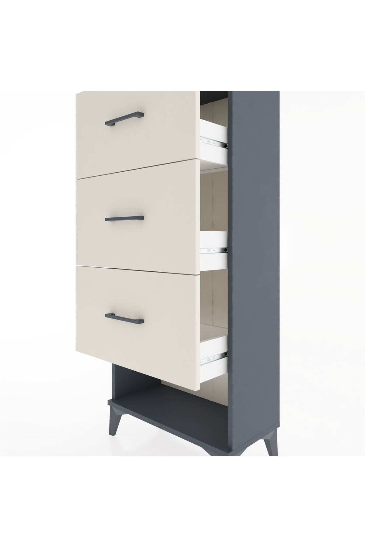 Hyperion Dolap 3 Çekmeceli 60x44x134 Antrasit-Aytaşı