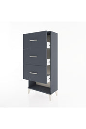 Hyperion Dolap 3 Çekmeceli 60x44x134 Antrasit-Antrasit