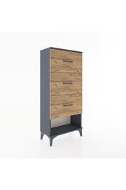 Hyperion Dolap 3 Çekmeceli 60x44x134 Antrasit-Çam