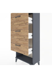 Hyperion Dolap 3 Çekmeceli 60x44x134 Antrasit-Çam