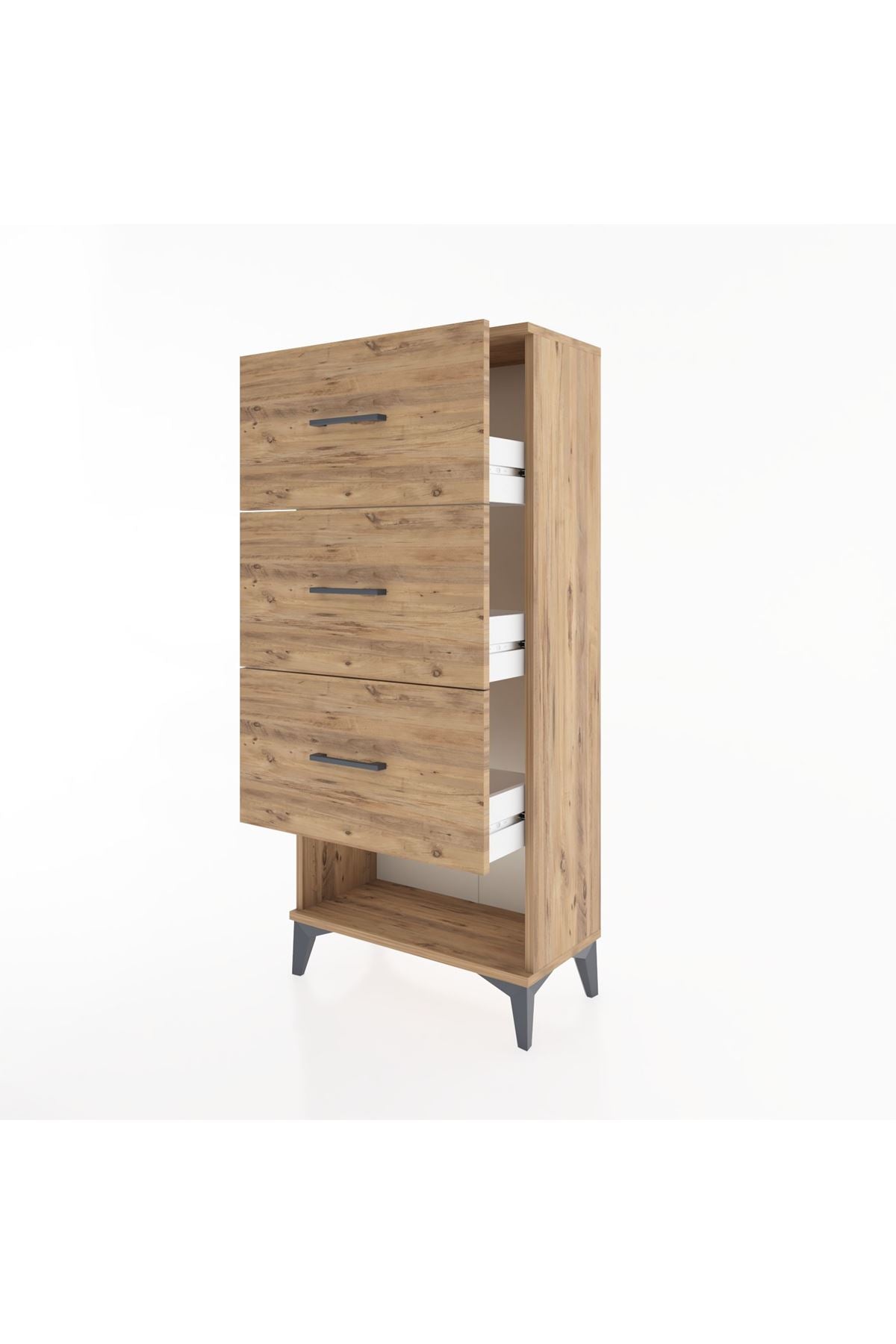 Hyperion Dolap 3 Çekmeceli 60x44x134 Çam-Çam