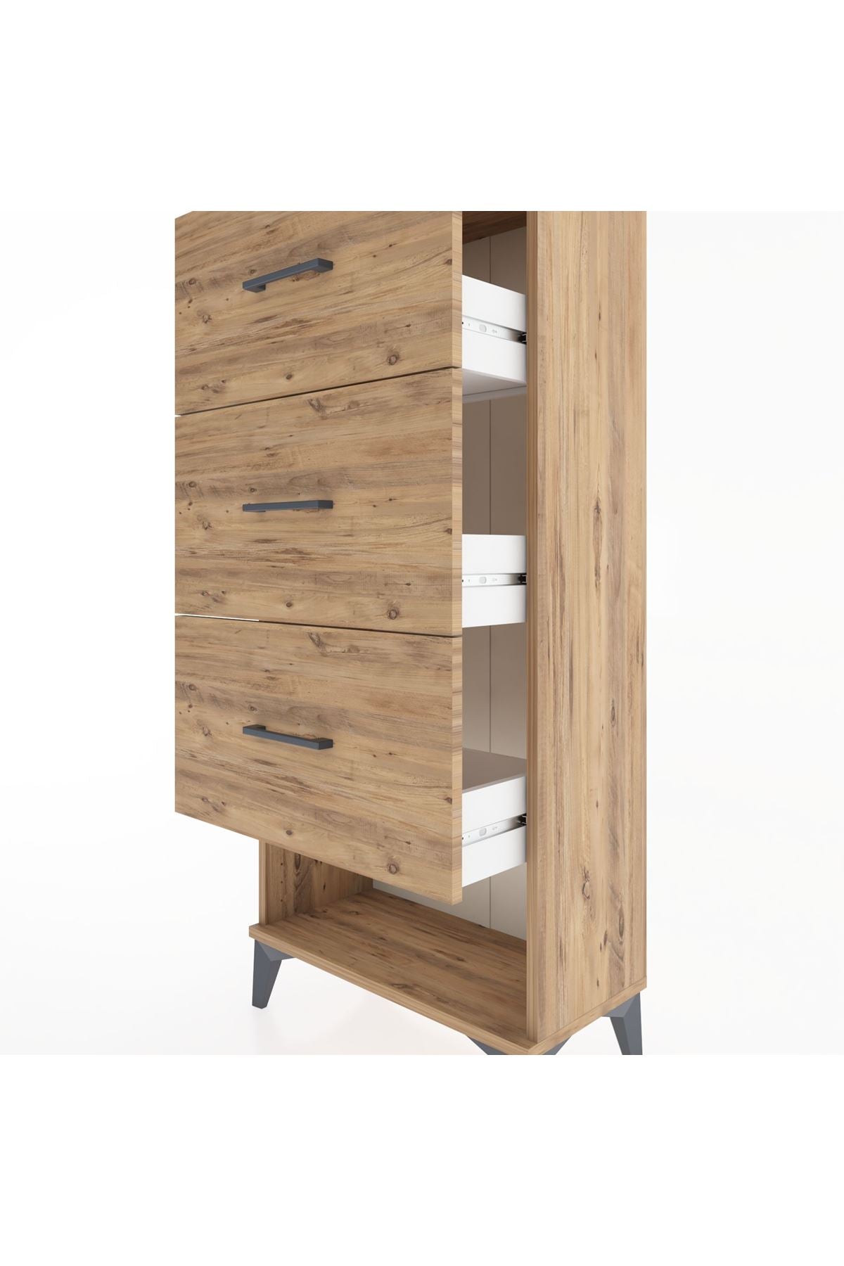 Hyperion Dolap 3 Çekmeceli 60x44x134 Çam-Çam