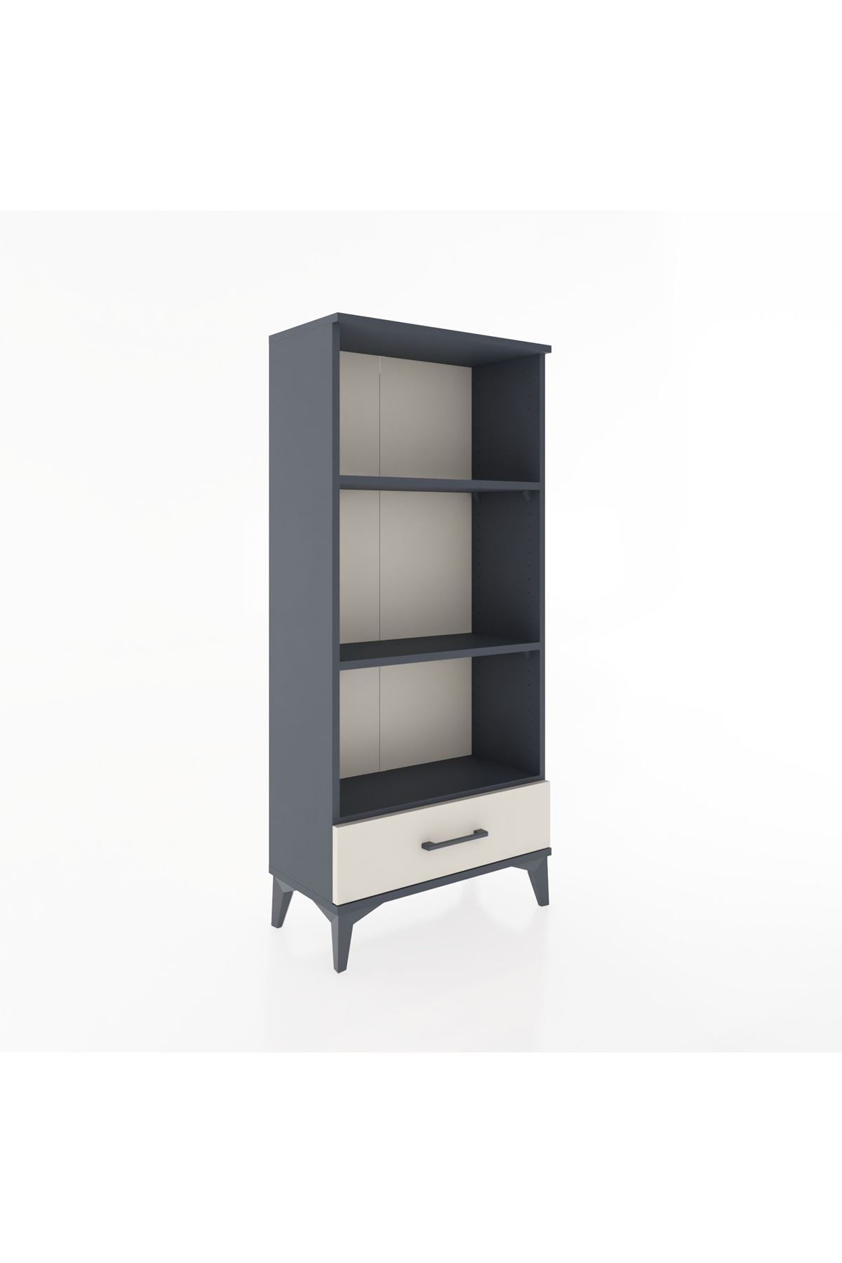 Hyperion Dolap 3 Raflı Tek Çekmeceli 60x44x134 Antrasit-Aytaşı