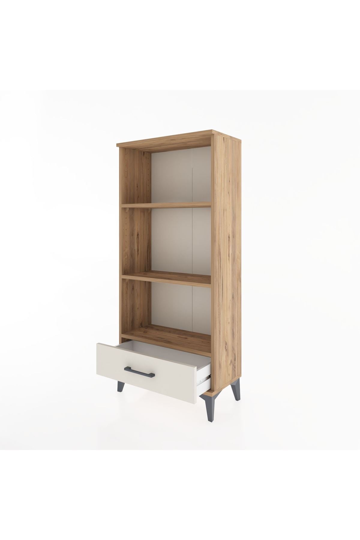 Hyperion Dolap 3 Raflı Tek Çekmeceli 60x44x134 Çam-Aytaşı