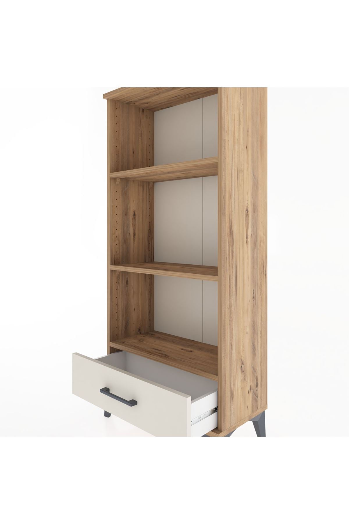 Hyperion Dolap 3 Raflı Tek Çekmeceli 60x44x134 Çam-Aytaşı