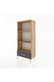 Hyperion Dolap 3 Raflı Tek Çekmeceli 60x44x134 Çam-Antrasit