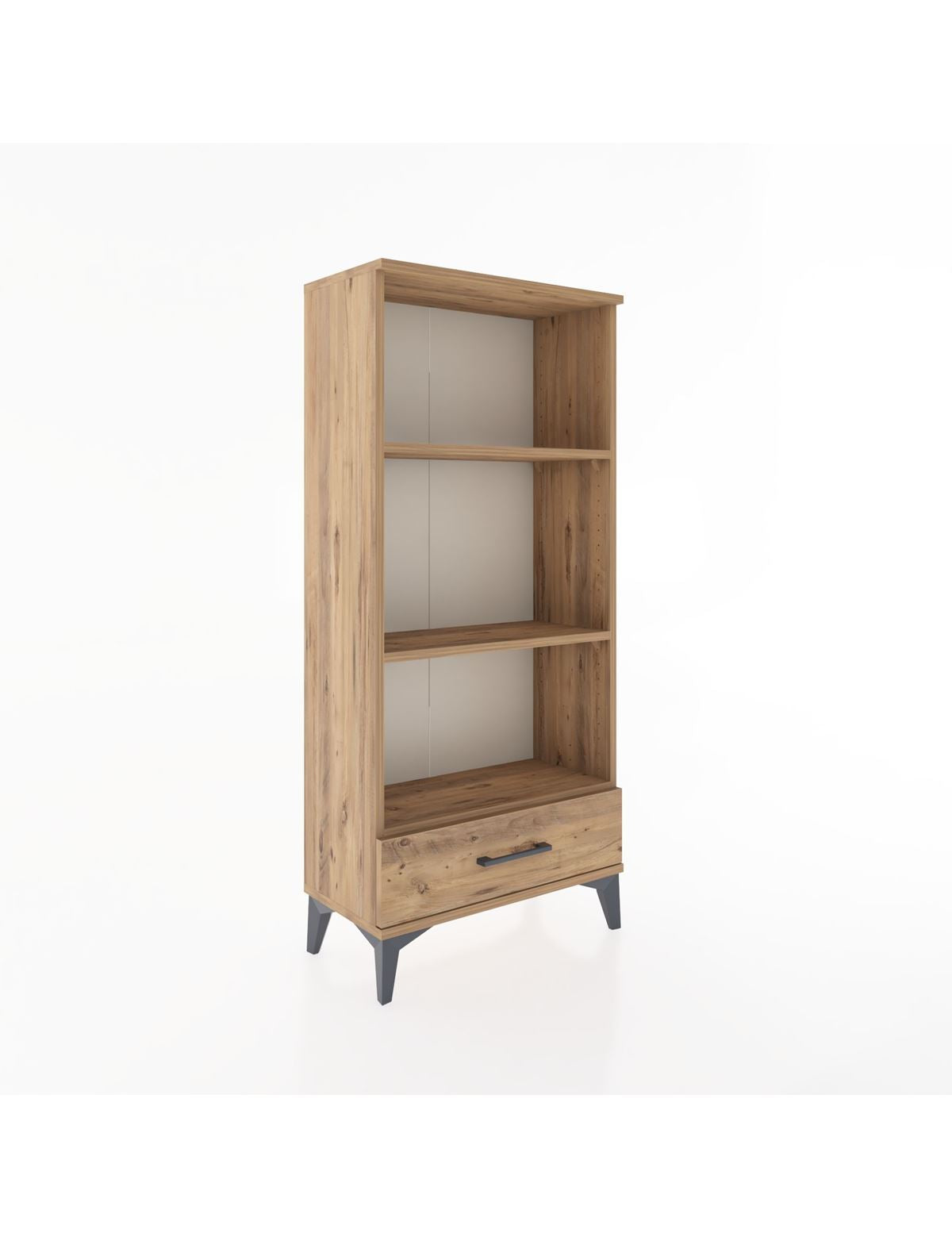 Hyperion Dolap 3 Raflı Tek Çekmeceli 60x44x134 Çam-Çam