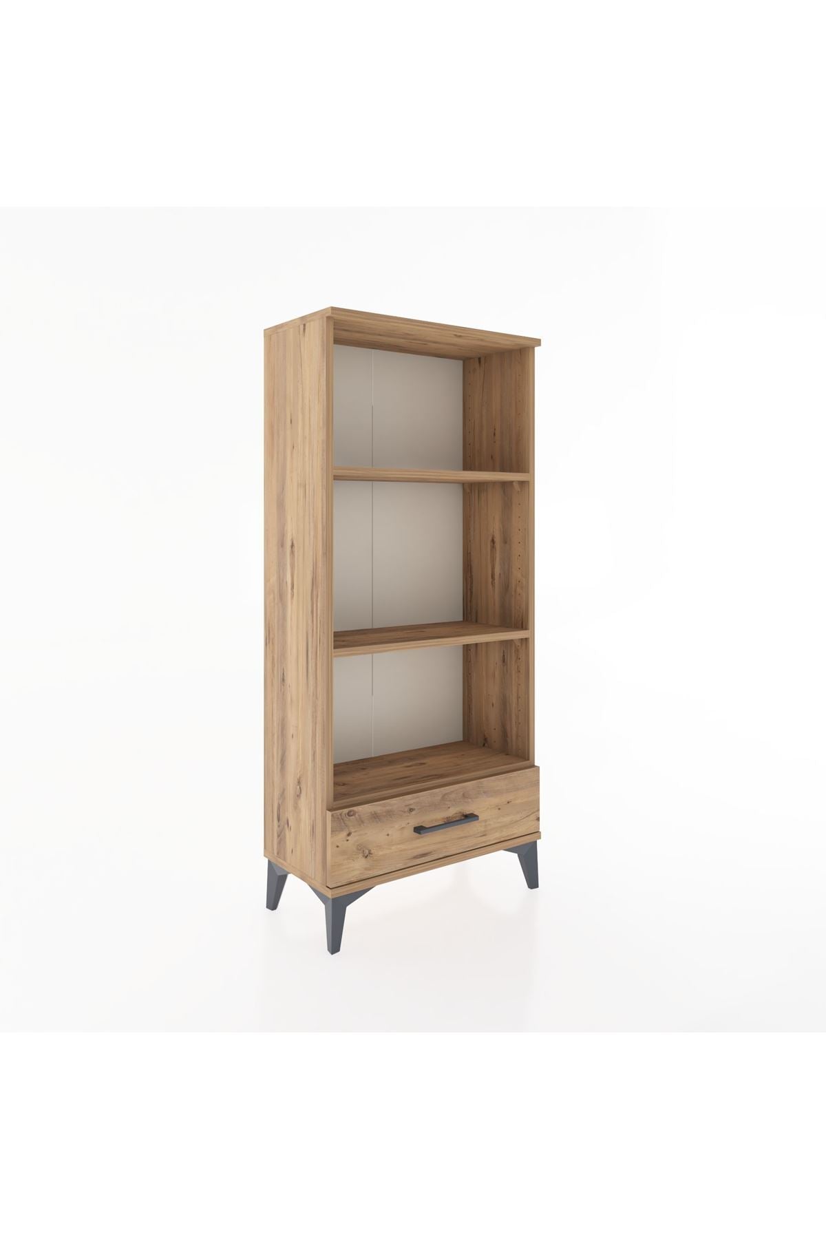 Hyperion Dolap 3 Raflı Tek Çekmeceli 60x44x134 Çam-Çam