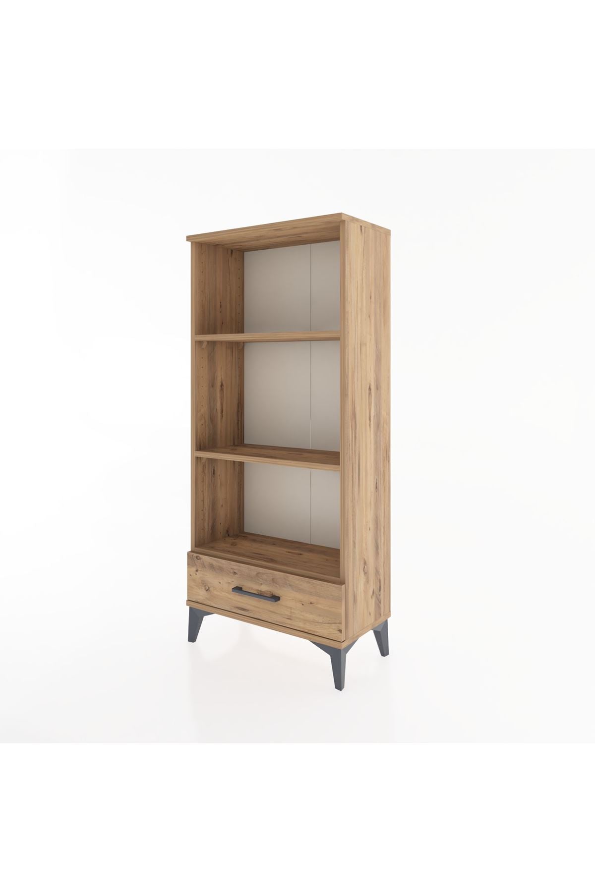 Hyperion Dolap 3 Raflı Tek Çekmeceli 60x44x134 Çam-Çam