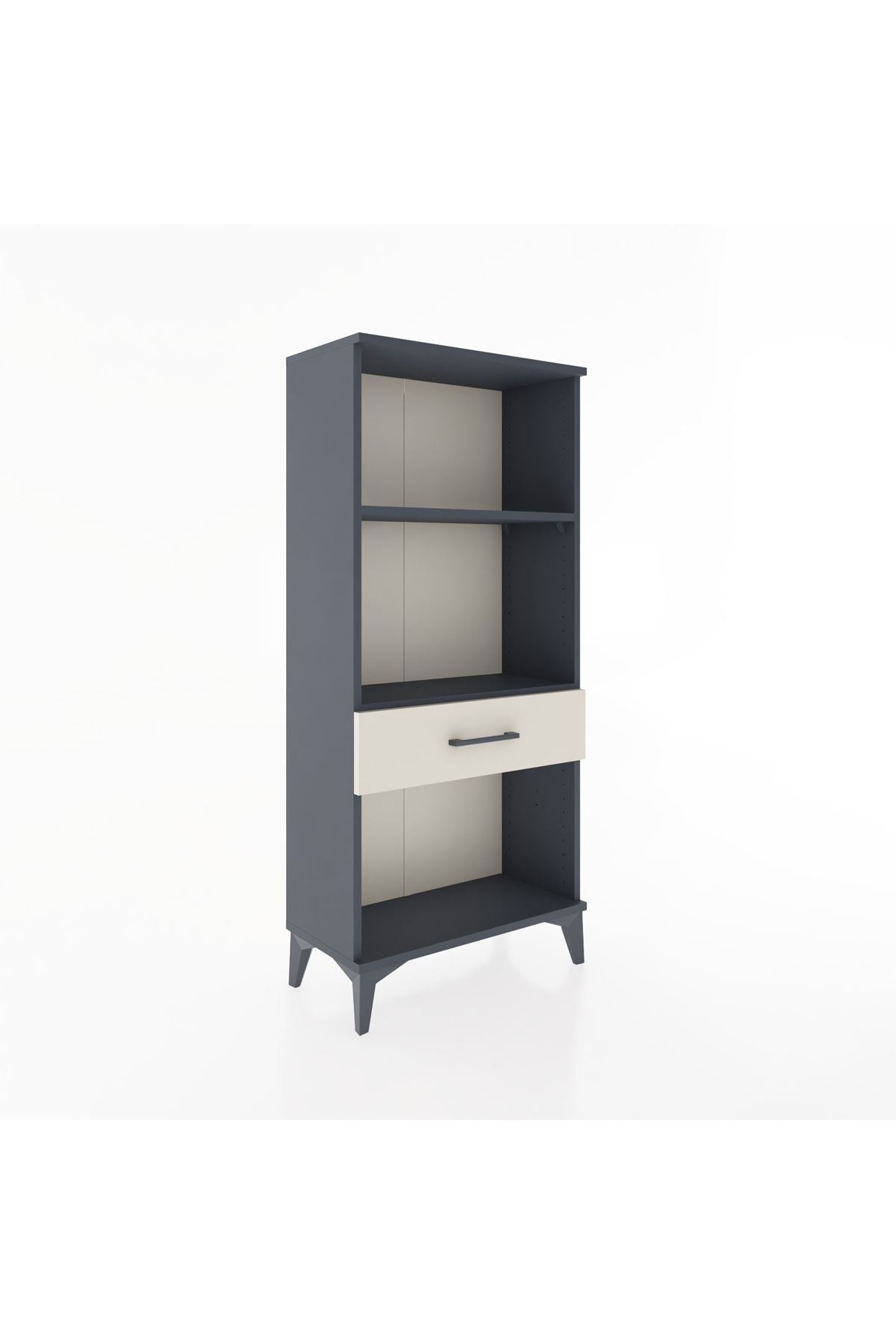 Hyperion Dolap 2 Raflı Tek Çekmeceli 60x44x134 Antrasit-Aytaşı