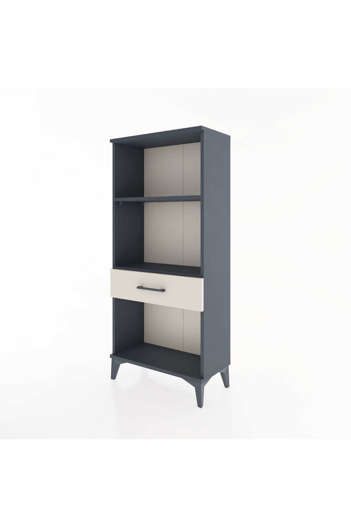 Hyperion Dolap 2 Raflı Tek Çekmeceli 60x44x134 Antrasit-Aytaşı