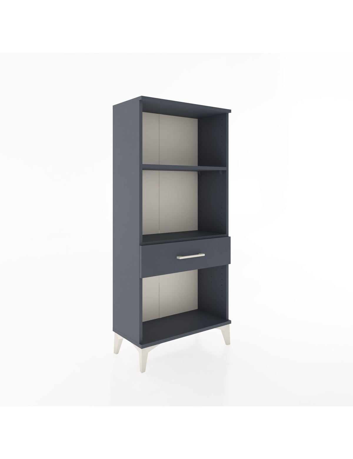 Hyperion Dolap 2 Raflı Tek Çekmeceli 60x44x134 Antrasit-Antrasit