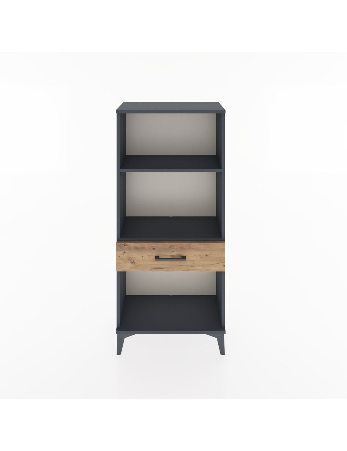 Hyperion Dolap 2 Raflı Tek Çekmeceli 60x44x134 Antrasit-Çam