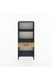 Hyperion Dolap 2 Raflı Tek Çekmeceli 60x44x134 Antrasit-Çam