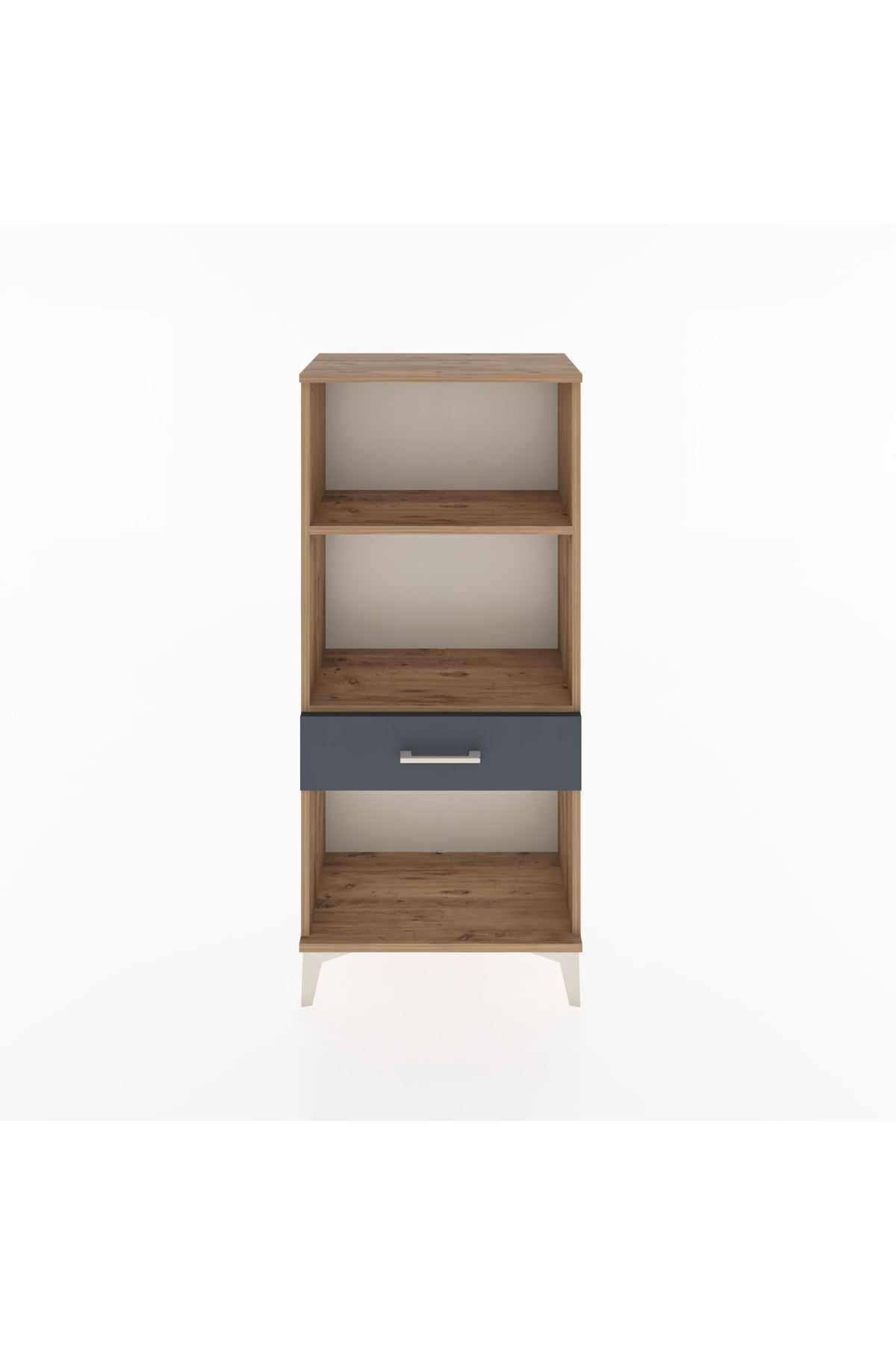 Hyperion Dolap 2 Raflı Tek Çekmeceli 60x44x134 Çam-Antrasit