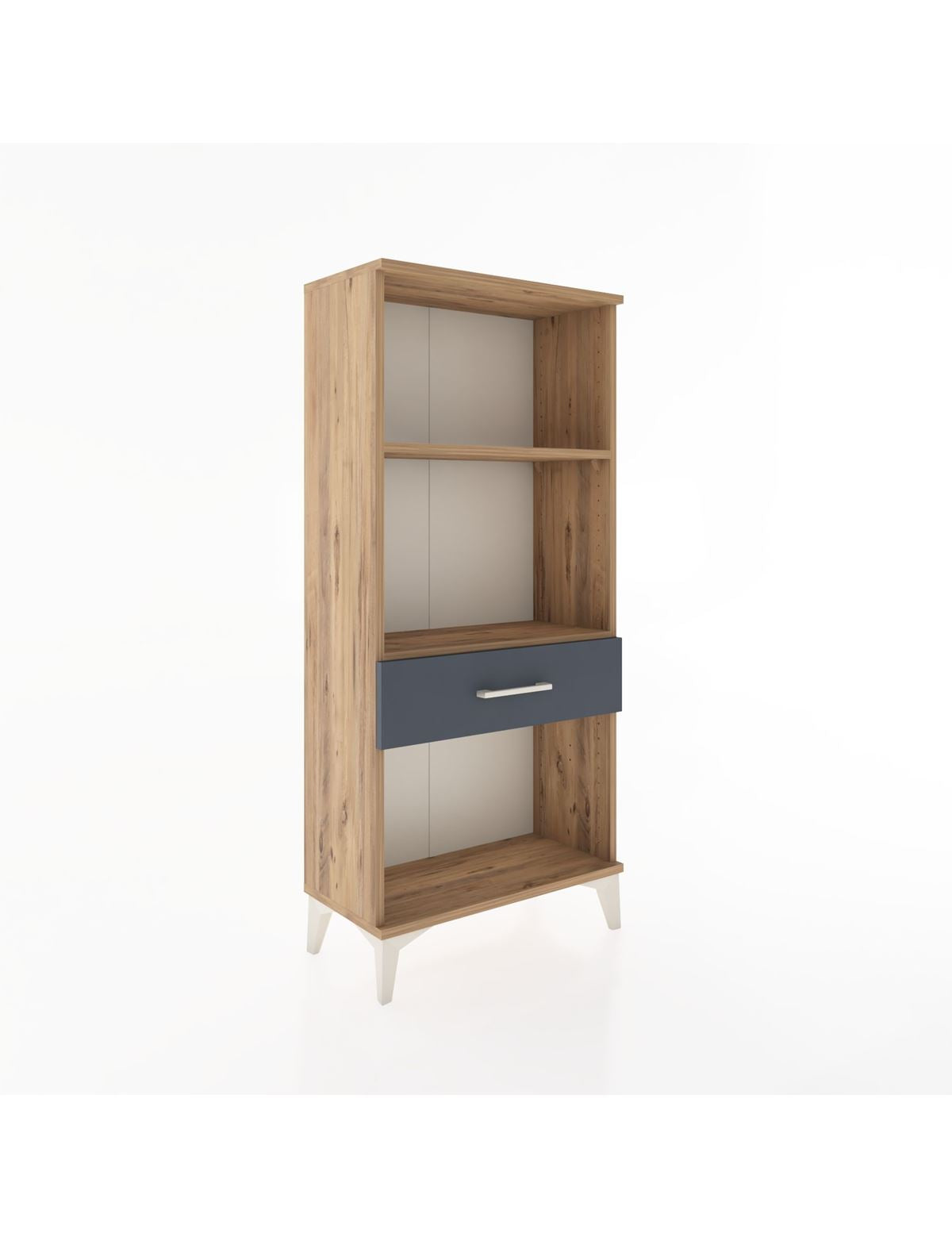 Hyperion Dolap 2 Raflı Tek Çekmeceli 60x44x134 Çam-Antrasit