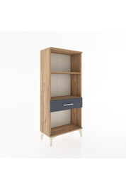 Hyperion Dolap 2 Raflı Tek Çekmeceli 60x44x134 Çam-Antrasit