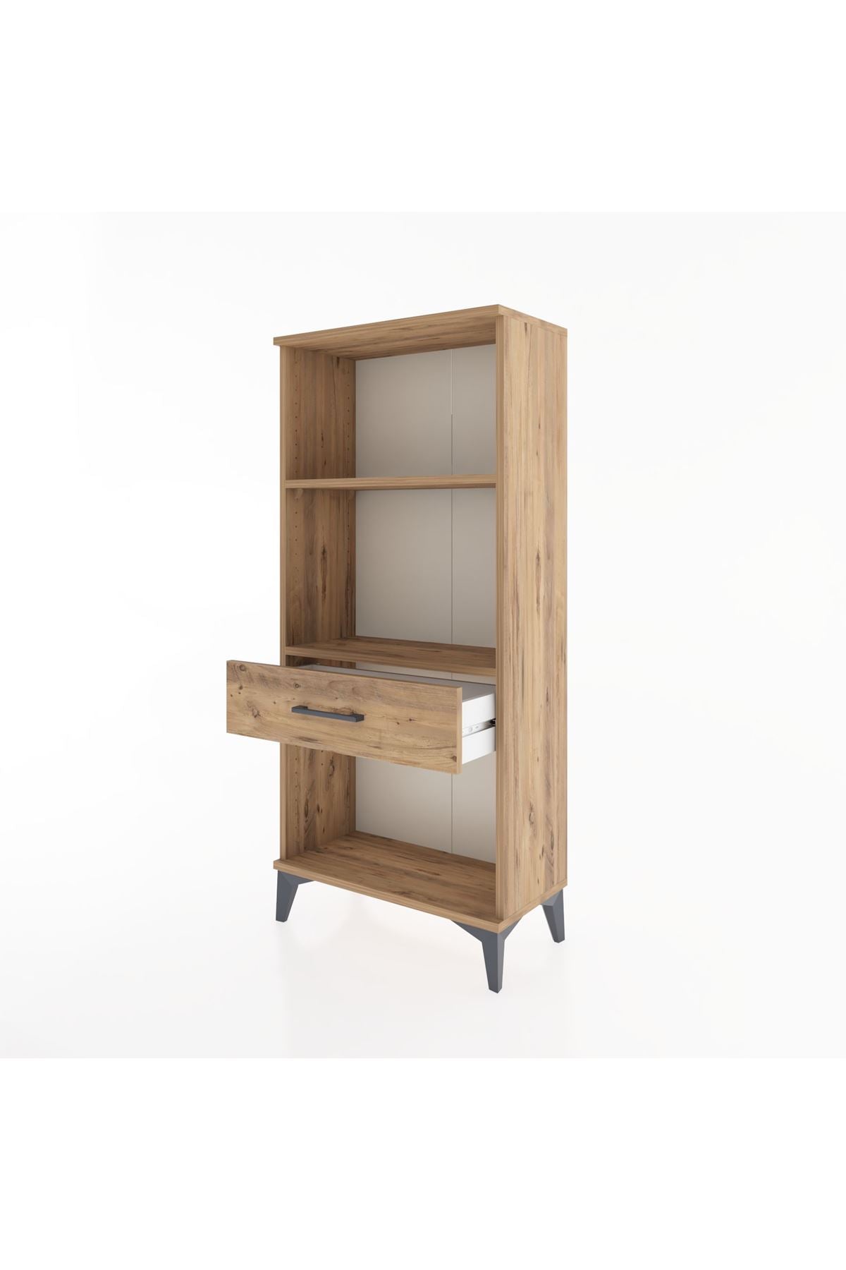 Hyperion Dolap 2 Raflı Tek Çekmeceli 60x44x134 Çam-Çam