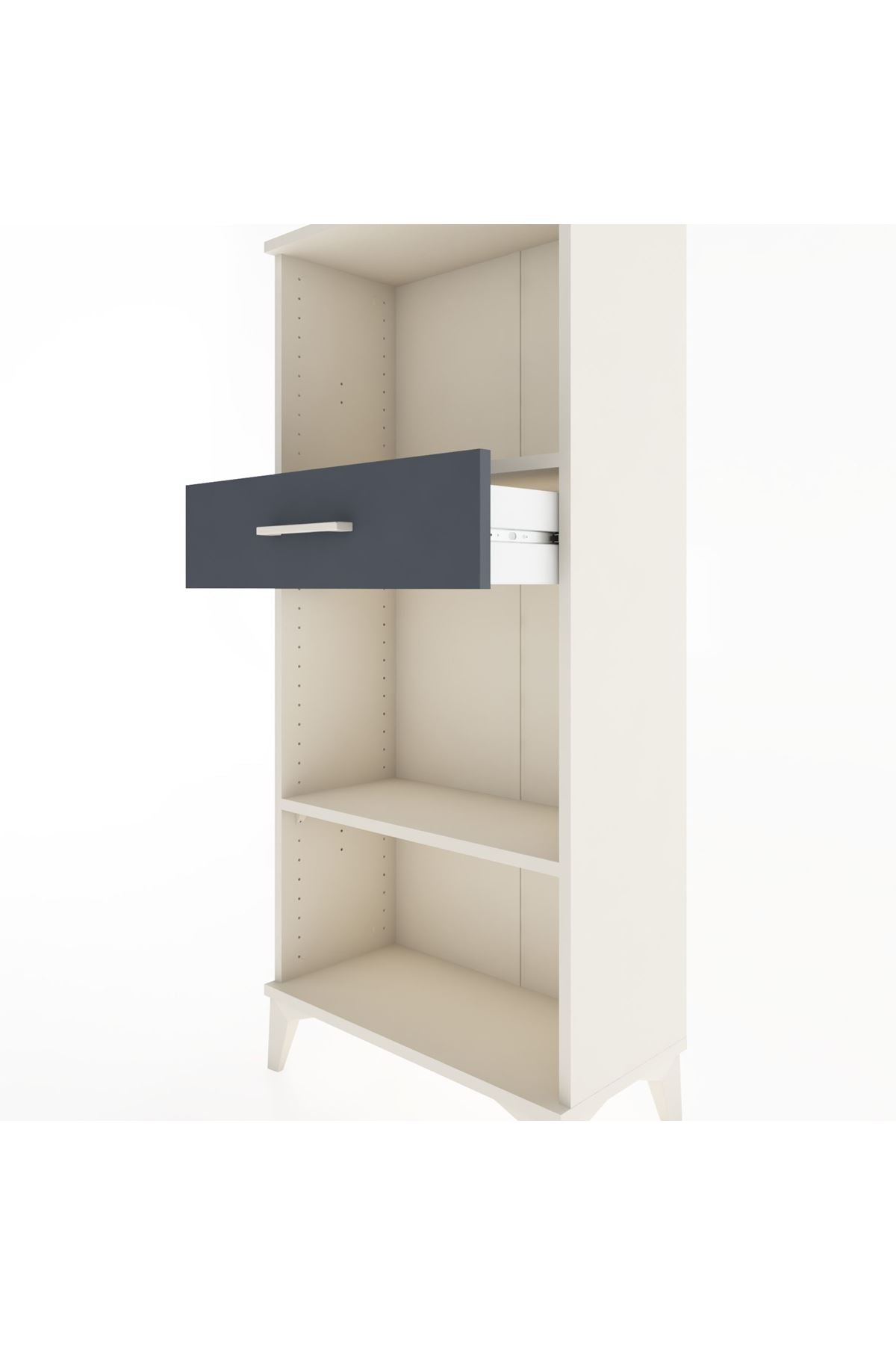 Hyperion Dolap 2 Raflı Tek Çekmeceli 60x44x134 Aytaşı-Antrasit