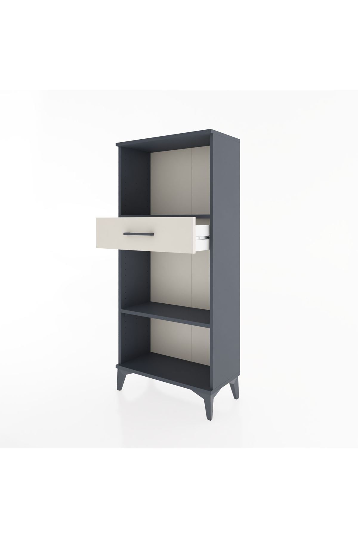 Hyperion Dolap 2 Raflı Tek Çekmeceli 60x44x134 Antrasit-Aytaşı