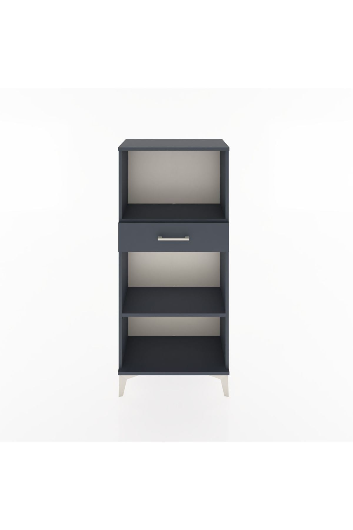 Hyperion Dolap 2 Raflı Tek Çekmeceli 60x44x134 Antrasit-Antrasit