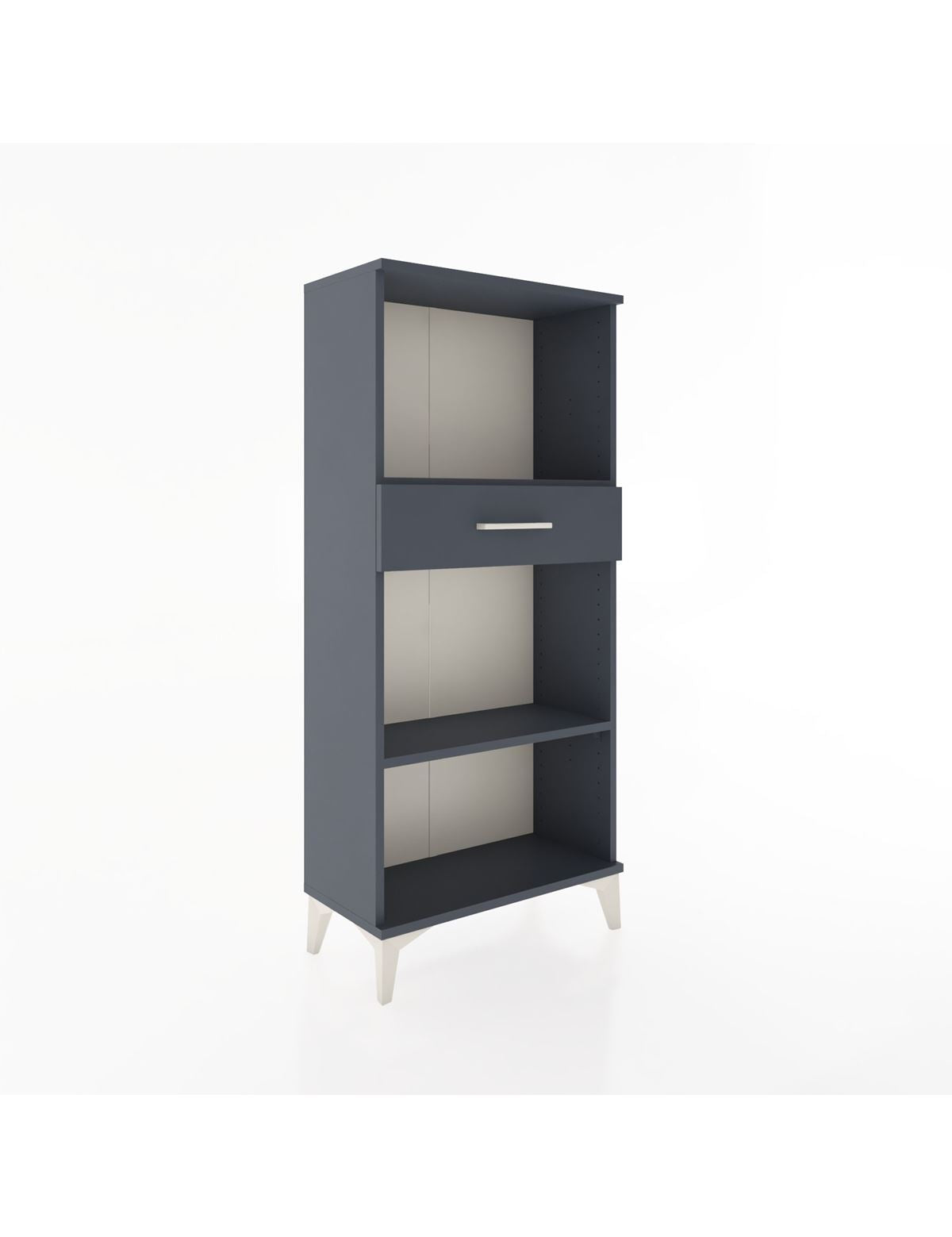 Hyperion Dolap 2 Raflı Tek Çekmeceli 60x44x134 Antrasit-Antrasit