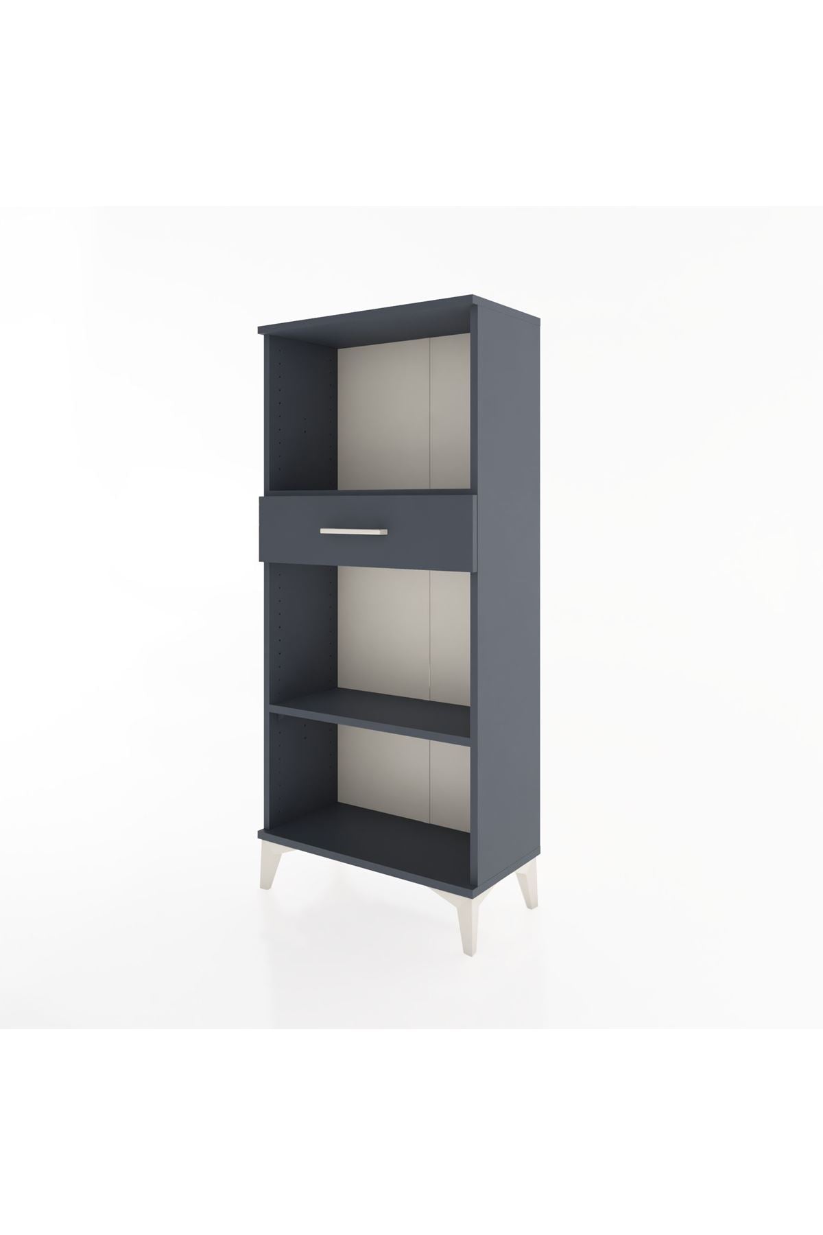 Hyperion Dolap 2 Raflı Tek Çekmeceli 60x44x134 Antrasit-Antrasit