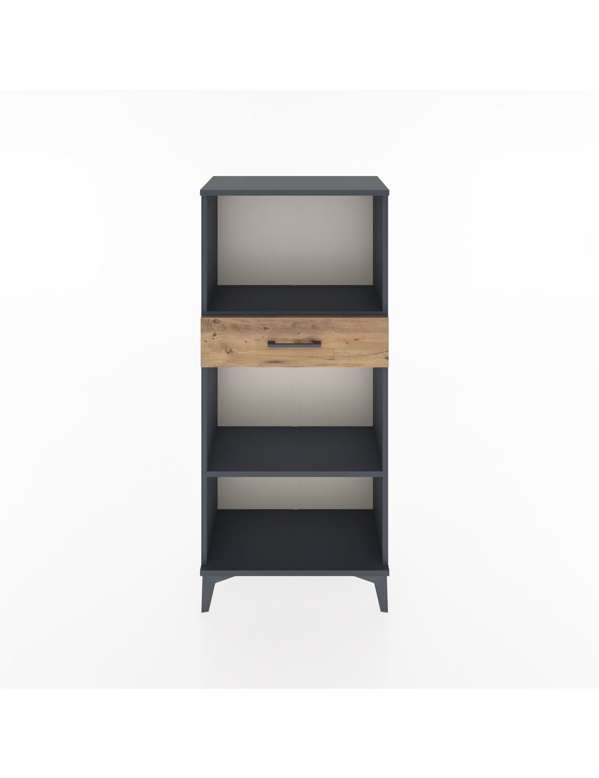 Hyperion Dolap 2 Raflı Tek Çekmeceli 60x44x134 Antrasit-Çam