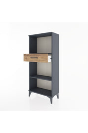 Hyperion Dolap 2 Raflı Tek Çekmeceli 60x44x134 Antrasit-Çam