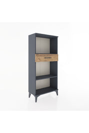 Hyperion Dolap 2 Raflı Tek Çekmeceli 60x44x134 Antrasit-Çam