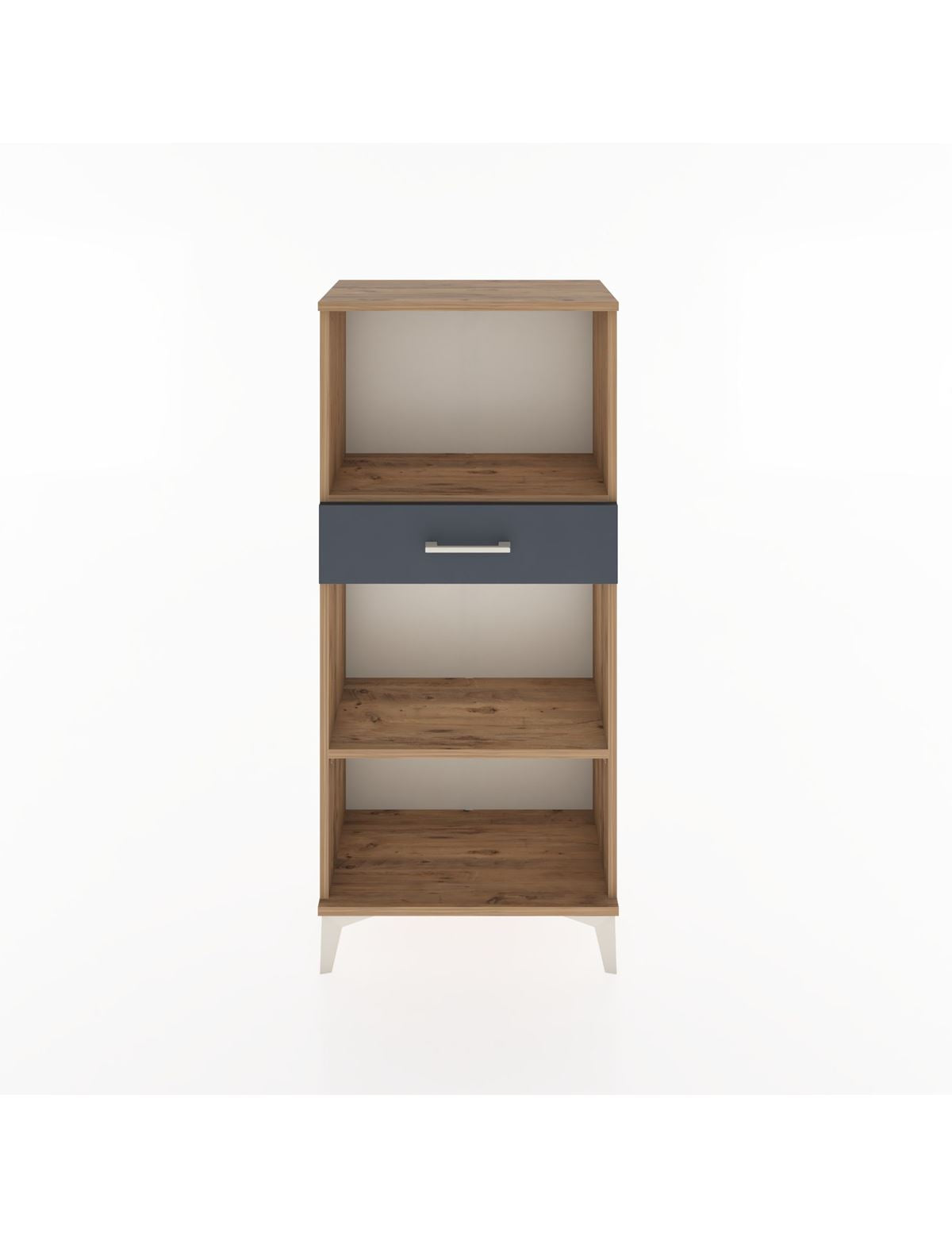 Hyperion Dolap 2 Raflı Tek Çekmeceli 60x44x134 Çam-Antrasit