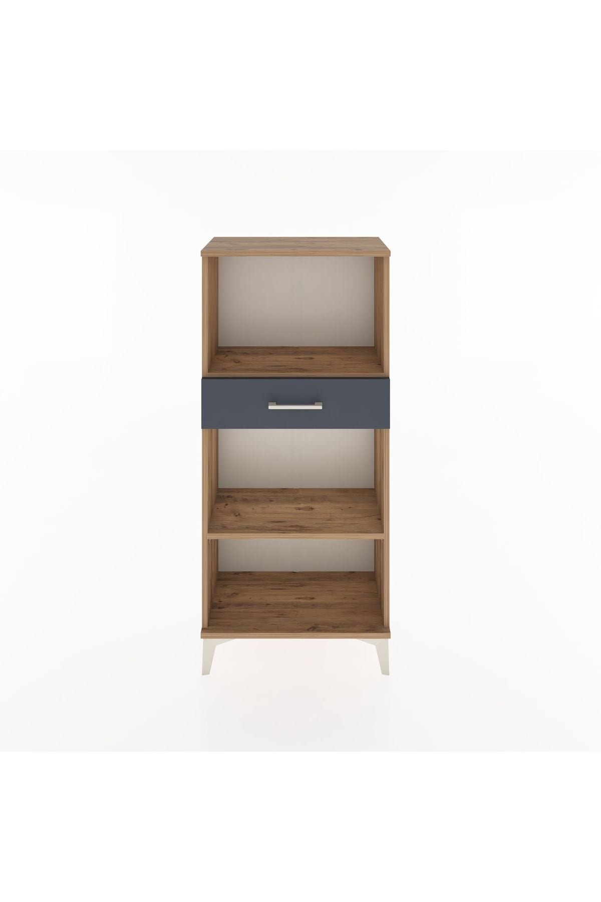 Hyperion Dolap 2 Raflı Tek Çekmeceli 60x44x134 Çam-Antrasit