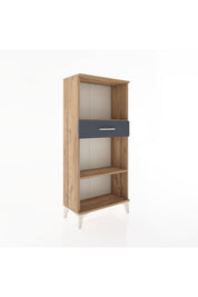 Hyperion Dolap 2 Raflı Tek Çekmeceli 60x44x134 Çam-Antrasit