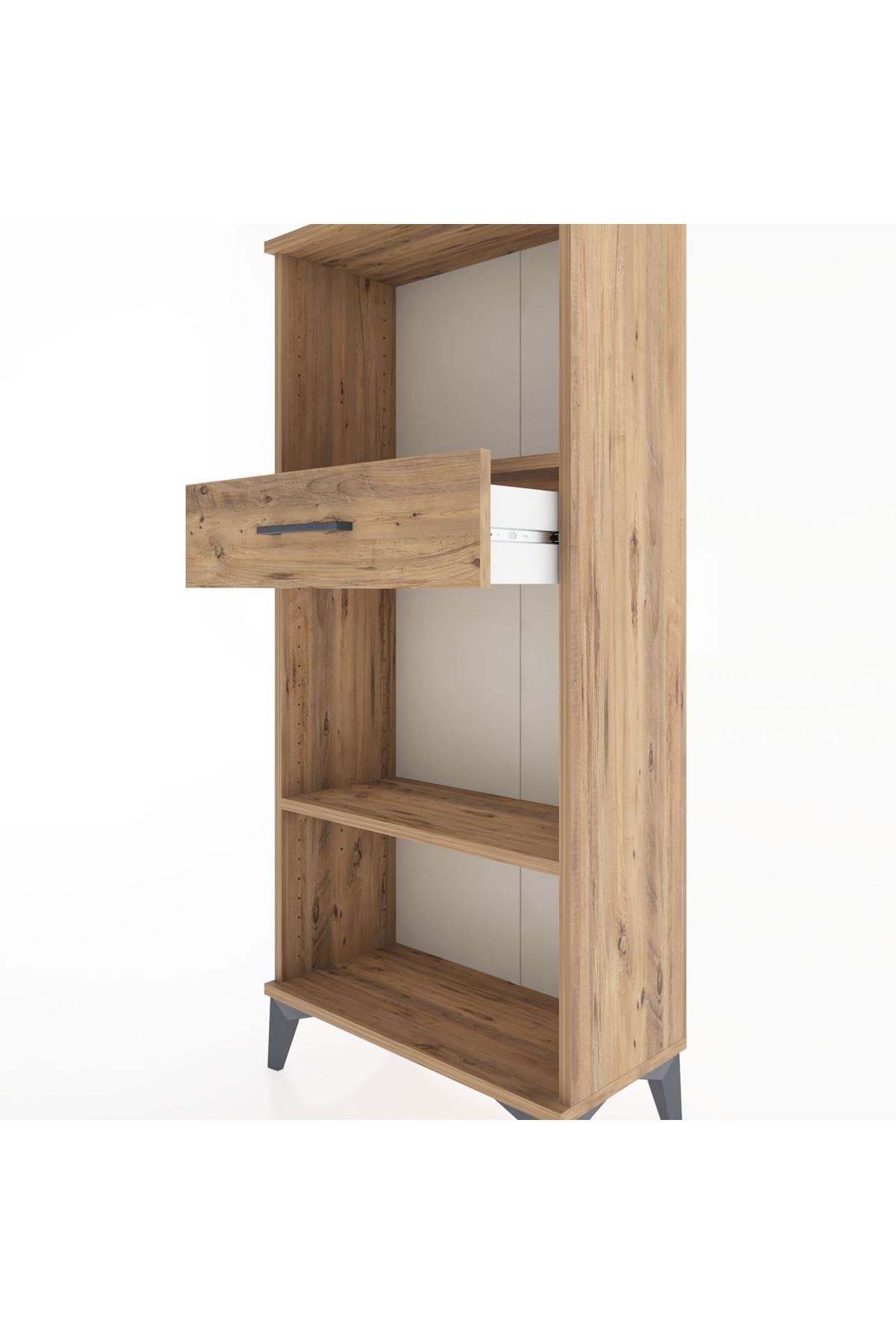 Hyperion Dolap 2 Raflı Tek Çekmeceli 60x44x134 Çam-Çam