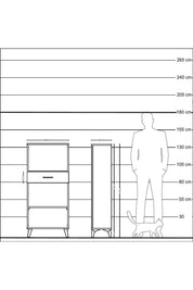 Hyperion Dolap 2 Raflı Tek Çekmeceli 60x44x134 Çam-Çam