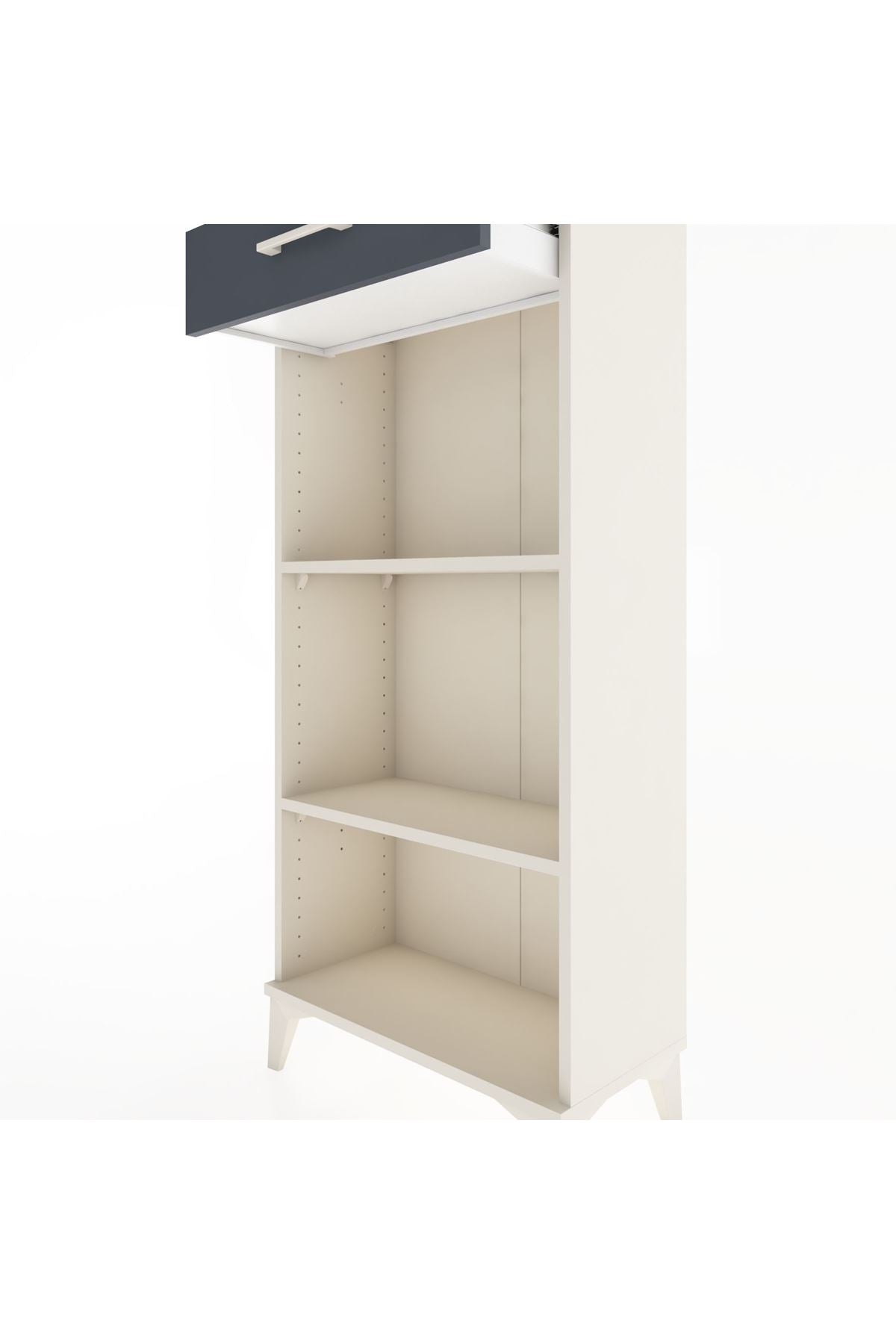 Hyperion Dolap 2 Raflı Tek Çekmeceli 60x44x134 Aytaşı-Antrasit