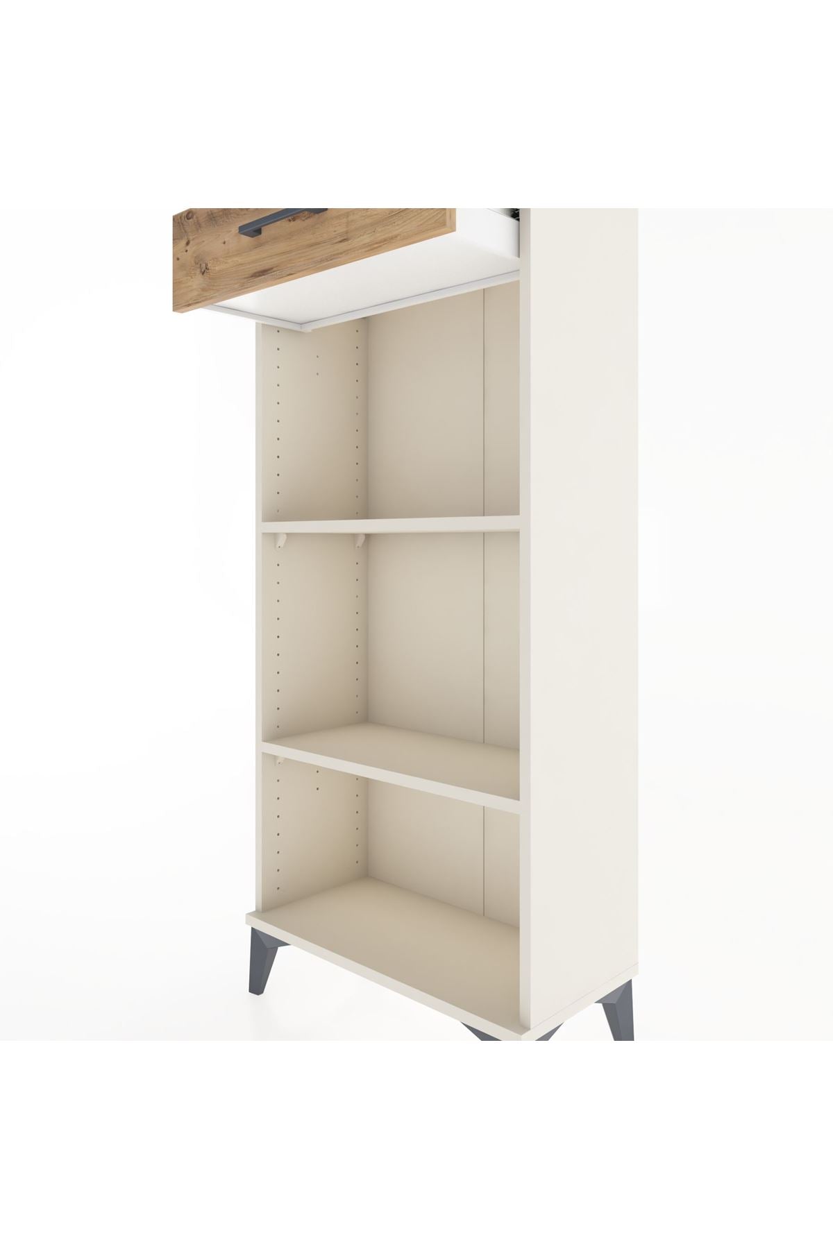 Hyperion Dolap 2 Raflı Tek Çekmeceli 60x44x134 Aytaşı-Çam