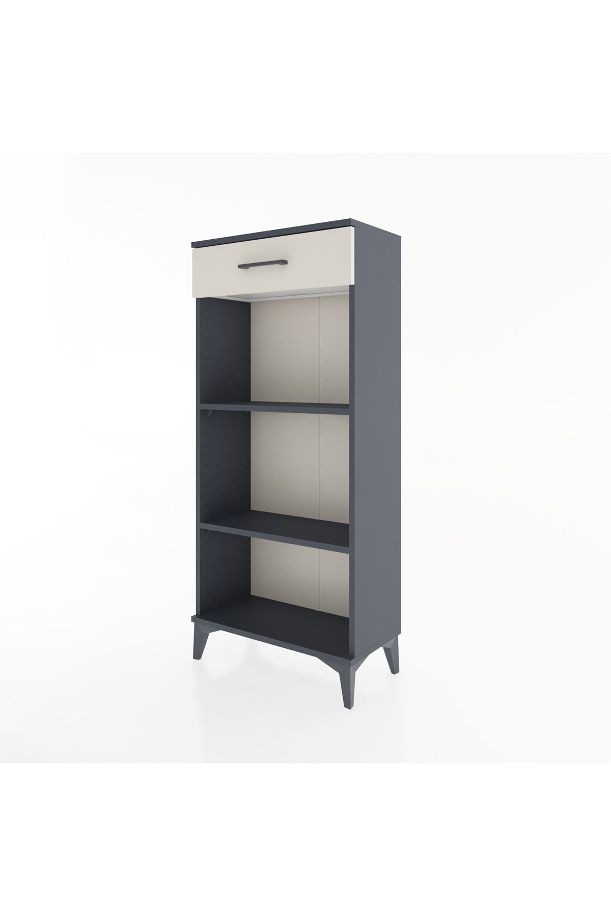 Hyperion Dolap 2 Raflı Tek Çekmeceli 60x44x134 Antrasit-Aytaşı